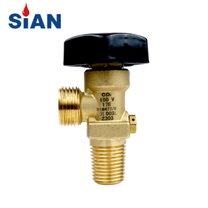 Sian Valve الشركة المصنعة Safety Brass CO2 Gas Cylinder Raildes Terped Terment