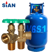 Sian Manufaction LPG Gas Cylinder Propane Tank Pol Valve V6S1 17BAR للفلبين