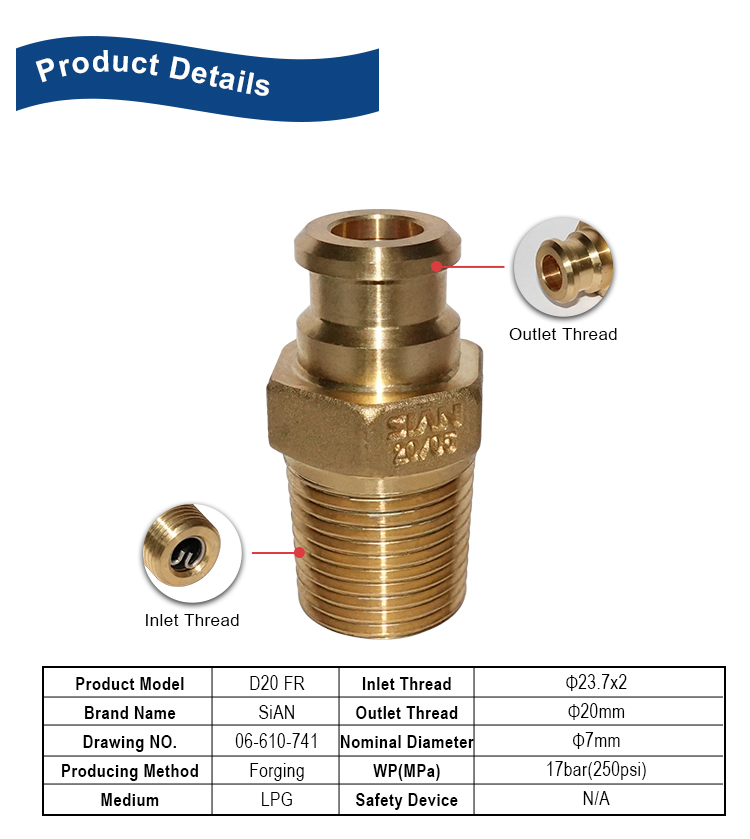 D20 LPG صمام إغلاق الذات (2)