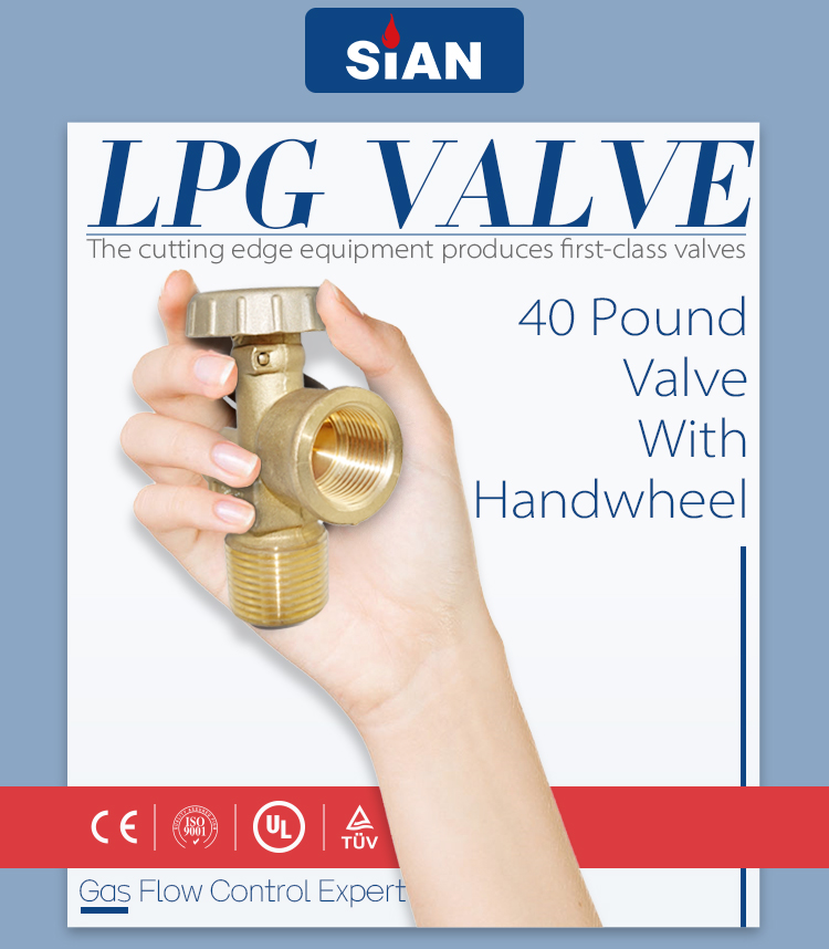 40 رطل LPG صمام أسطوانة U40 Columbia LPG Pol Valve