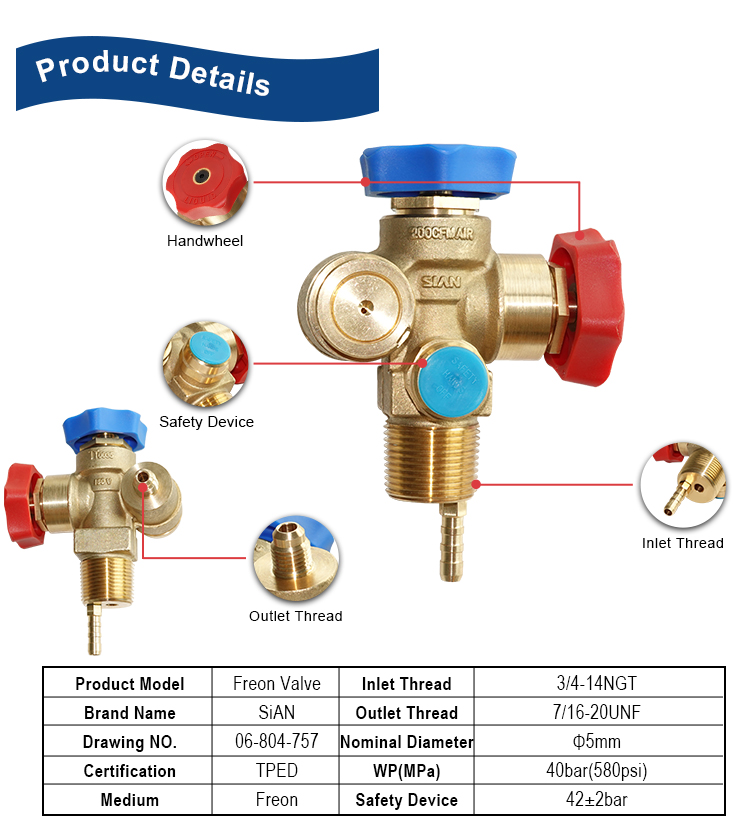 Sian double Freon Retrigerant Recovery Valve (2)