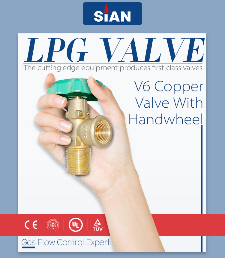 V6S3 LPG صمام أسطوانة G3/4 LPG POL