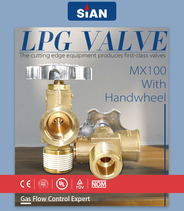 MX100 LPG صمام الأسطوانة النحاس Pol Valve للمكسيك (12)